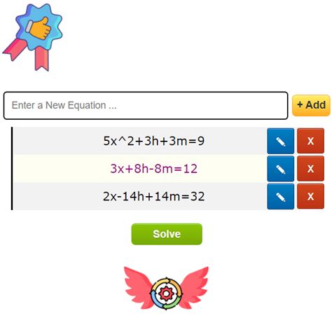 System of Equations Calculator: Solve system of equations easily