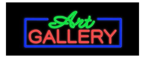 Art Gallery With Blue Border Neon Sign Neon Sign - NeonSign.com