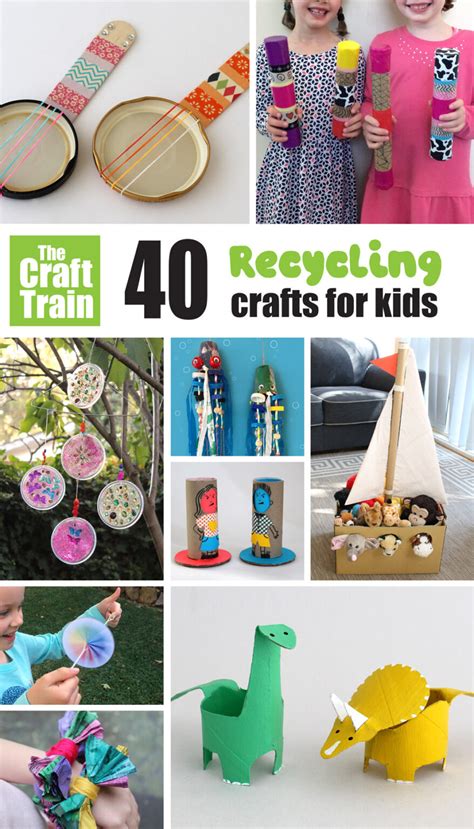 40 Recycled crafts for kids - The Craft Train