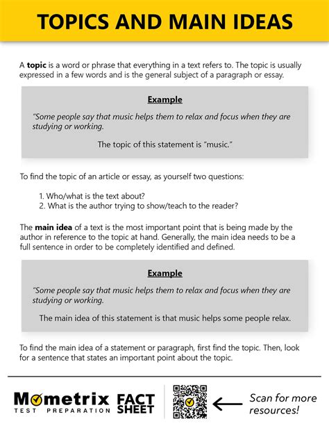 Difference Between Topic and Main Idea (Video)