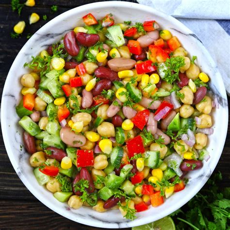 Mixed Beans Salad Recipe - Fun FOOD Frolic