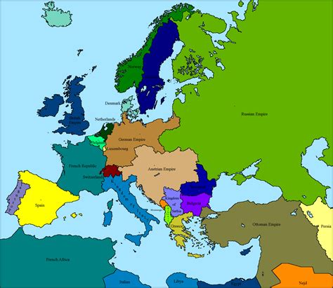 1914 Europe Map Countries