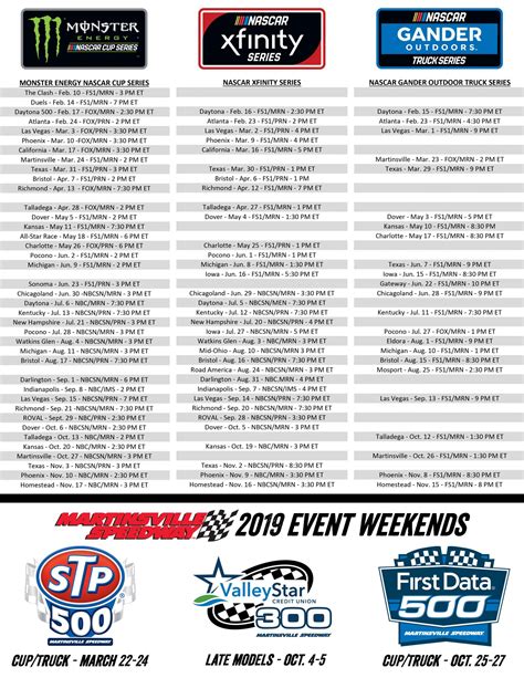 2022 Nascar Schedule Printable Tv Schedule - Printable Schedule