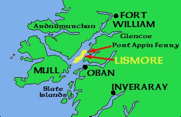 Island of Lismore near Oban Argyll Scotland Travel and Accommodation