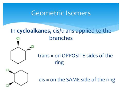 Cistrans Isomers Geometric Isomers