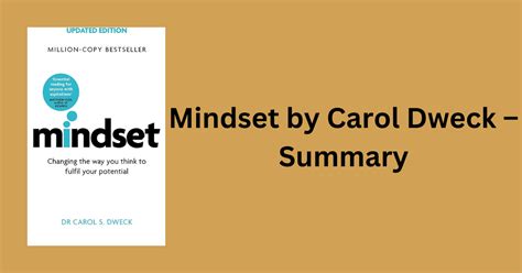 Mindset By Carol Dweck - Summary - MuthusBlog