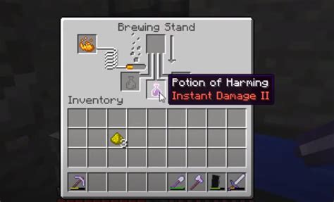 How To Make A Potion Of Harming II: Minecraft Recipe