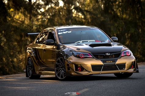 Custom Gold Debadged Subaru WRX