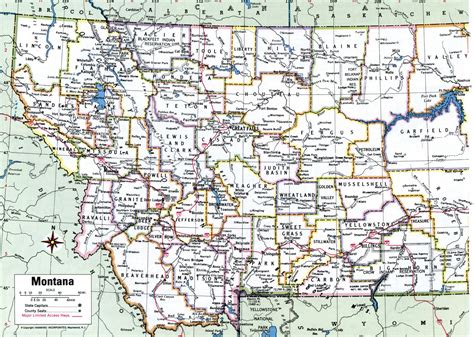 Montana map with counties.Free printable map of Montana counties and cities