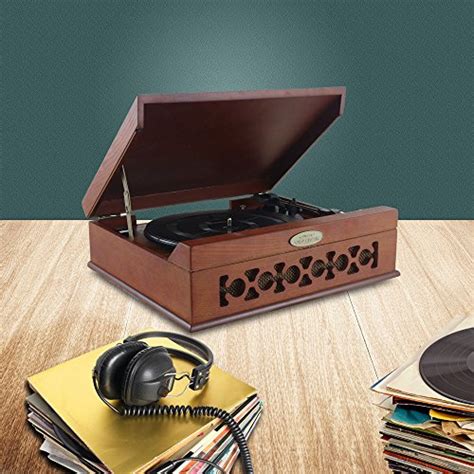 Pyle PVNTT6UMRBT Retro Vintage Classic Style Bluetooth Turntable Record ...