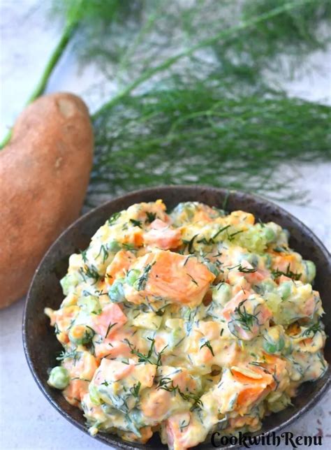 Sweet Potato and Fennel Fronds Salad - Cook With Renu