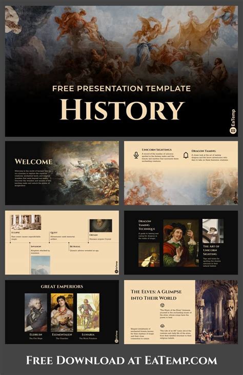 History PPT Presentation Template - EaTemp