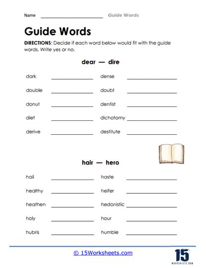 Guide Words Worksheets - 15 Worksheets.com