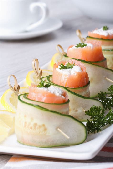 Appetizer Recipe: Fancy Cucumber Salmon and Cream Cheese Rolls | Fancy ...