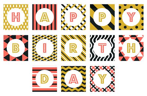 [Get 29+] Download Printable Banner Template Happy Birthday Letters To ...