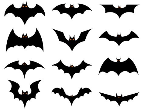 Halloween Bats Set 1393347 Vector Art at Vecteezy