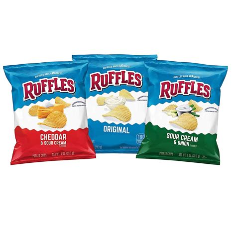 Ruffles Potato Chips Variety Pack, 40 Count (Pack of 1) | Potato chips ...