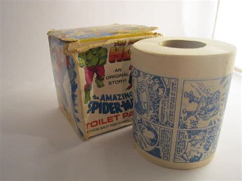 Vintage INCREDIBLE HULK and SPIDER-MAN toilet paper 1979 oh Dawn inc ...