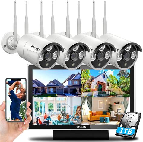 【8CH Expandable·Audio】 All in One Monitor Wireless Security Camera ...