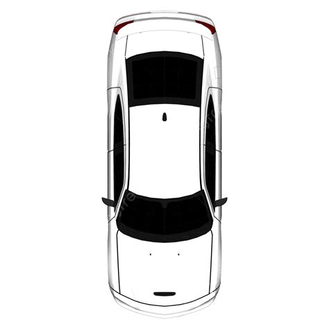 White Sedan Car Top View Vector, Car, Vehicle, Transport PNG and Vector ...