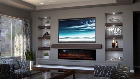 Modern Living Room With Tv Above Fireplace | Baci Living Room