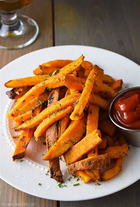 Baked Sweet Potato Fries Recipe | Kitchen Swagger