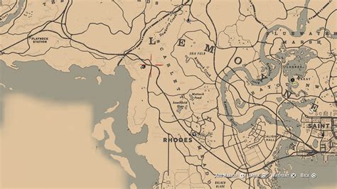 Red Dead Redemption 2 Easter Eggs Map - Rectangle Circle