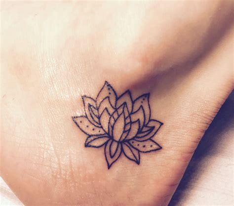 Lotus Flower Ankle Tattoo. Lotus Flower Tattoo Design, Flower Tattoo On ...