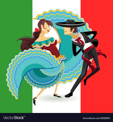 Jarabe mexico national dance mexican hat dance Vector Image