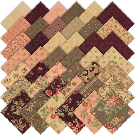 Moda Courtyard Charm Pack by 3 Sisters, 42 5" Quilting Cotton Fabric ...