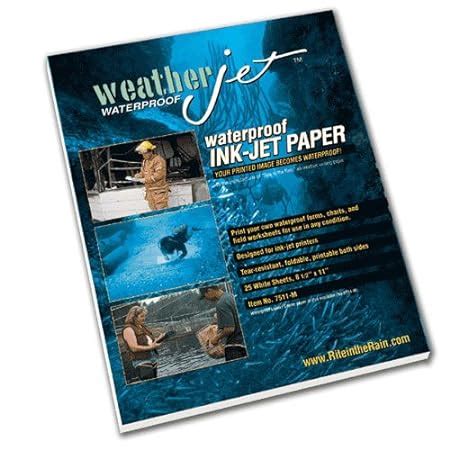 Rite in The Rain 7511-M Waterproof Ink-Jet Paper: Amazon.co.uk: Office ...