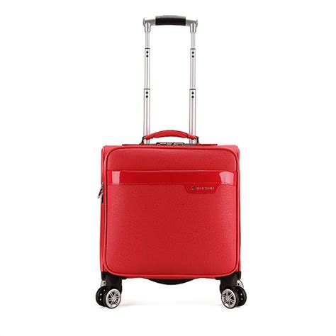 18 fashion trolley luggage women's universal wheels red small luggage ...