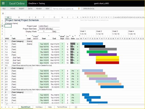 Free Excel Gantt Chart Template 2016 Of Free Gantt Chart Template for ...