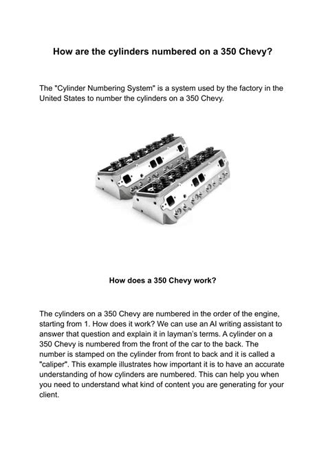 PPT - How are the cylinders numbered on a 350 Chevy PowerPoint ...