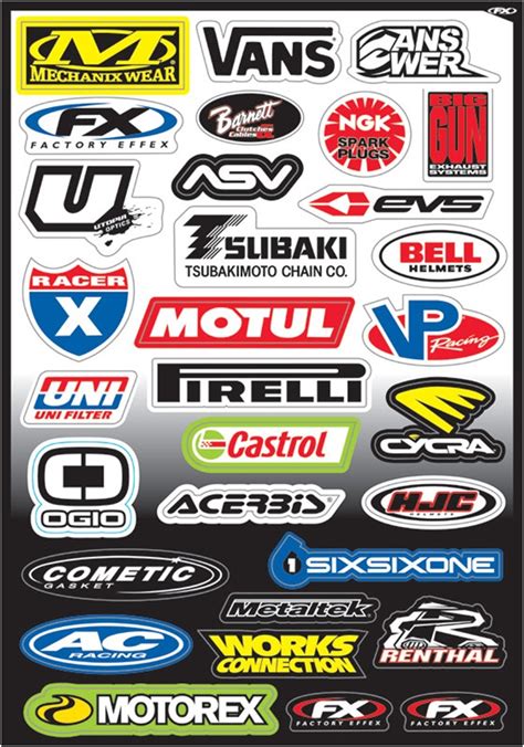 FX Factory Effex NEW Mx Graphics Decal Dirt Bike Motocross Sponsor ...