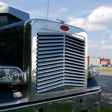 Peterbilt 389 Stainless Steel Angled Louvered Replacement Grill - Raney ...