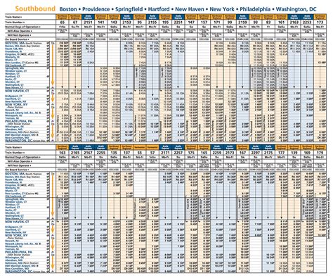 Amtrak Printable Schedules