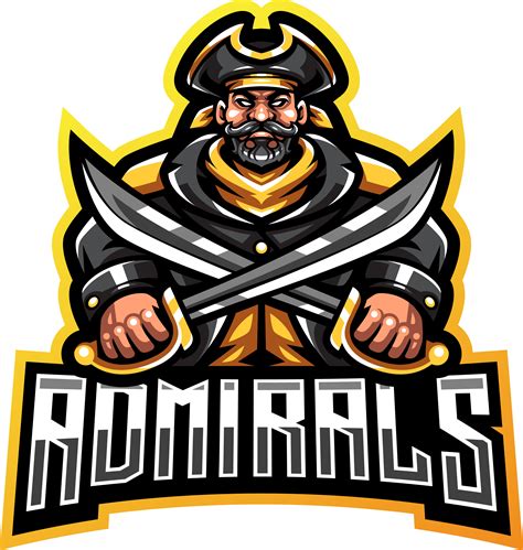 Admirals esport mascot logo design By Visink | TheHungryJPEG