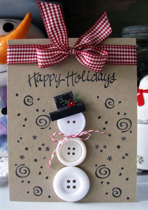 Scrappin' with DeeDee: 3 Button Snowman Card and Christmas Nail Designs