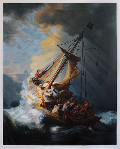 The Storm on the Sea of Galilee Rembrandt Van Rijn Hand-painted Oil ...