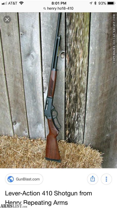 ARMSLIST - For Sale: Henry 410 shotgun