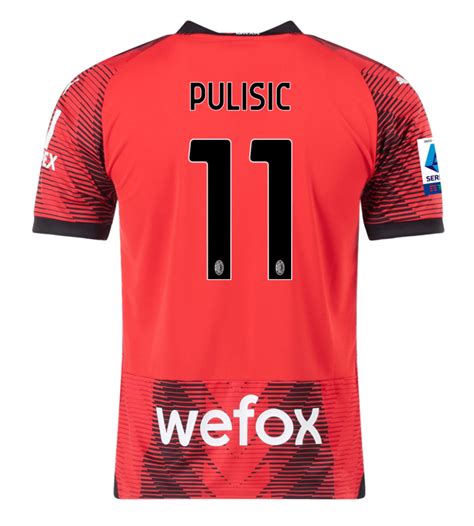 Christian Pulisic AC Milan 23/24 Home Jersey - SoccerArmor