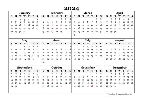 2024 Blank Yearly Calendar Template Free Printable Templates | Porn Sex ...