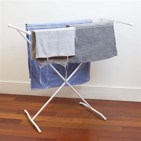 Folding 10 Rod Metal Clothes Drying Rack, White - Walmart.com