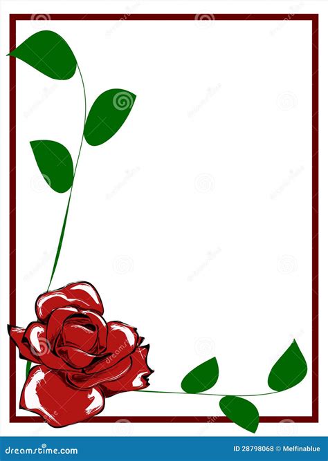 Red Rose Border stock vector. Illustration of spring - 28798068