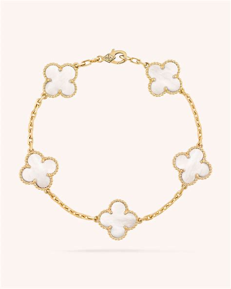 Van Cleef & Arpels Vintage Alhambra Bracelet, 5 Motifs | Neiman Marcus