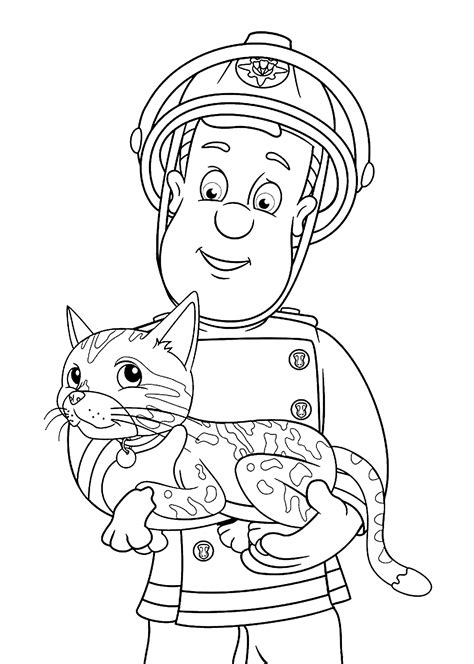 Fireman sam coloring pages to download and print for free