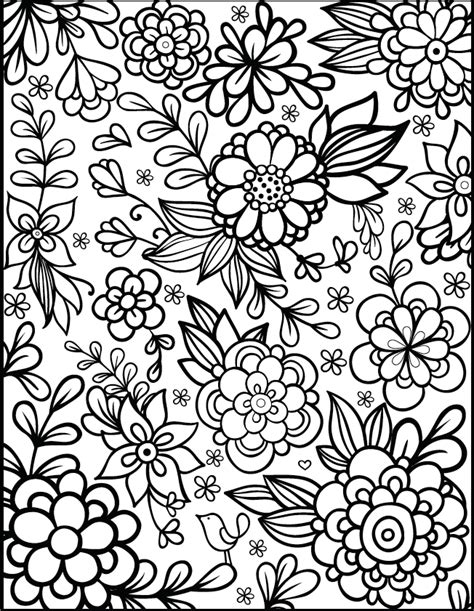 Free Floral Printable Coloring Page from filthymuggle.com | Detailed ...