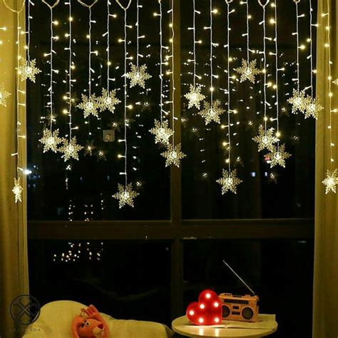 Luxtrada 96 LED Snowflake Fairy String Light for Xmas Decor, Warm Light ...