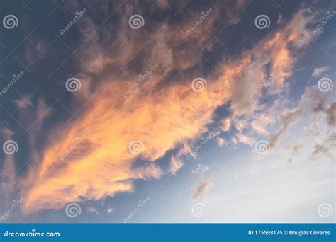 Blue Sky with Clouds on Sunset Stock Image - Image of empty, overcast ...